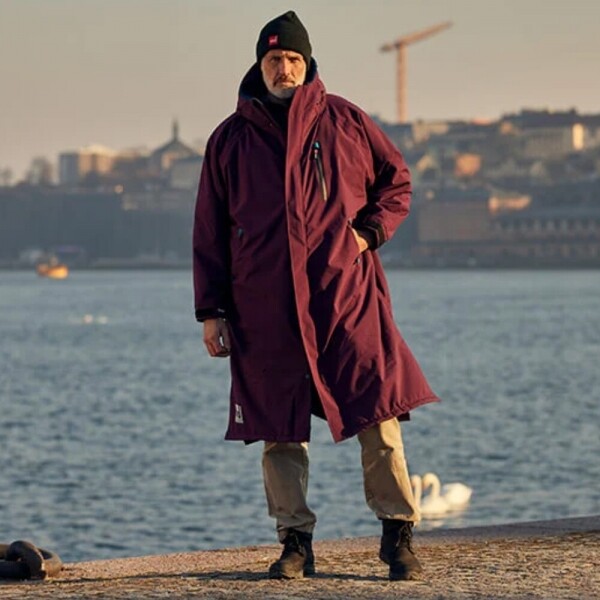 [20323] 롱 슬리브 프로 체인지 로브 에보 멀버리 와인 남여공용, Long Sleeve Pro Change Robe EVO - Mulberry Wine Unisex