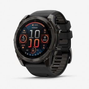 [20906] 가민 Fenix 8 51mm, AMOLED, GPS 프리미엄 아웃도어 스마트워치, Carbon Grey Silicone Band