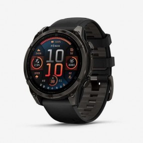 [20907] 가민 Fenix 8 47mm, AMOLED, GPS 프리미엄 아웃도어 스마트워치, Carbon Grey Silicone Band