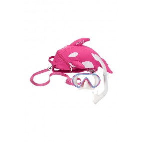 [21780] 키즈 돌핀백 웨이브 스노클링 가방 핑크 세트