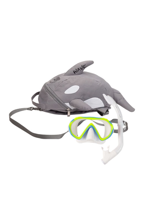 [21781] 키즈 돌핀백 웨이브 스노클링 가방 그레이 세트