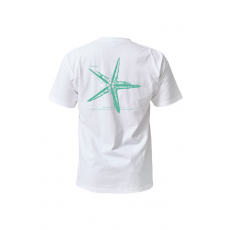 [21822] 오션테그 14수 반팔 티셔츠 코튼 숏 슬리브 화이트 Starfish Green