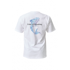 [21826] 오션테그 14수 반팔 티셔츠 코튼 숏 슬리브 화이트 Blue Fish