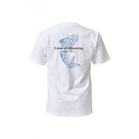 [21826] 오션테그 14수 반팔 티셔츠 코튼 숏 슬리브 화이트 Blue Fish