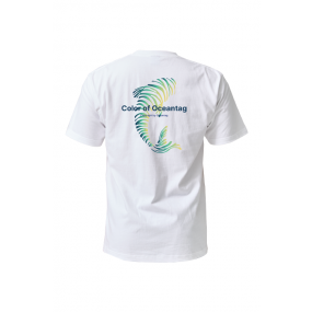 [21828] 오션테그 14수 반팔 티셔츠 코튼 숏 슬리브 화이트 Yellow Fish