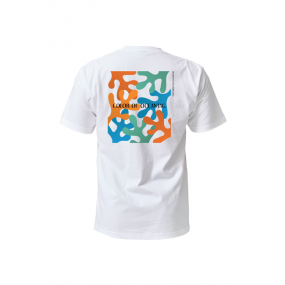 [21830] 오션테그 14수 반팔 티셔츠 코튼 숏 슬리브 화이트 Colored Coral