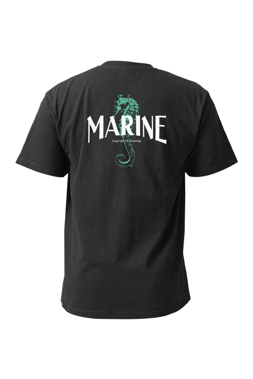 [21835] 오션테그 14수 반팔 티셔츠 코튼 숏 슬리브 블랙 Marine