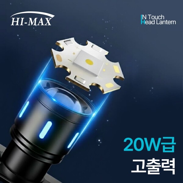 [22072] IH-20 경량 고휘도 20W 모션센서 충전식 헤드랜턴