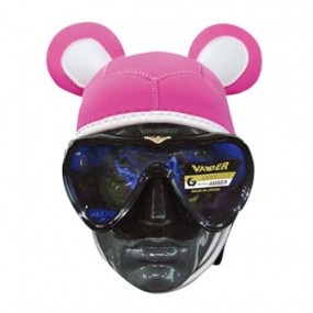 [9319] 캐릭터 비니후드 -미키마우스(핑크/화이트)