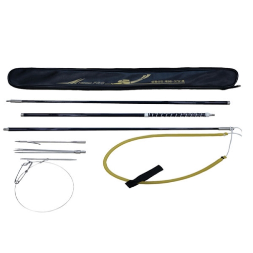 [14818] 강화카본 3단 폴건 + 지퍼 채집망 세트 (외촉, 삼지촉, 꿰미 포함)