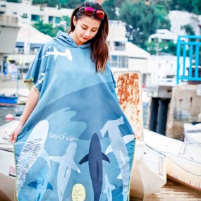 [17134] 상어 망토(판쵸) 타월