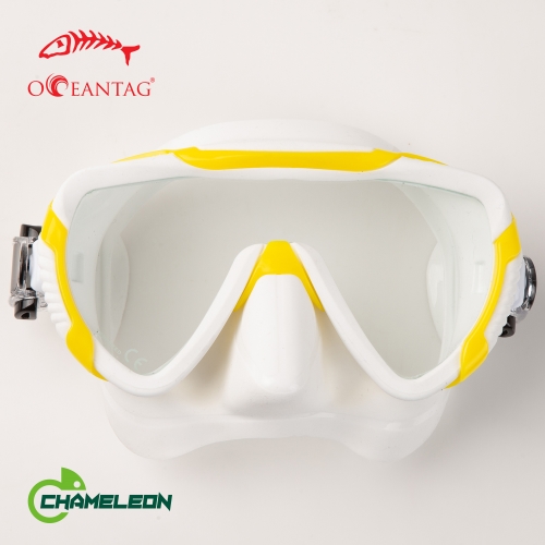 [17187] 카멜레온 화이트 마스크  스쿠버다이빙 스노클링 상급자용 